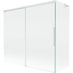 MEXEN/S - Rox L vanová zástěna 2-křídlová posuvná 170 + 80 x 150, transparent, bílá 8C9L-170-080-20-00