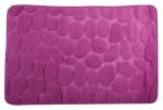 MSV PEBBLES koupelnová předložka 40 x 60 cm fialová / polyester, PU pěna / protiskluzová