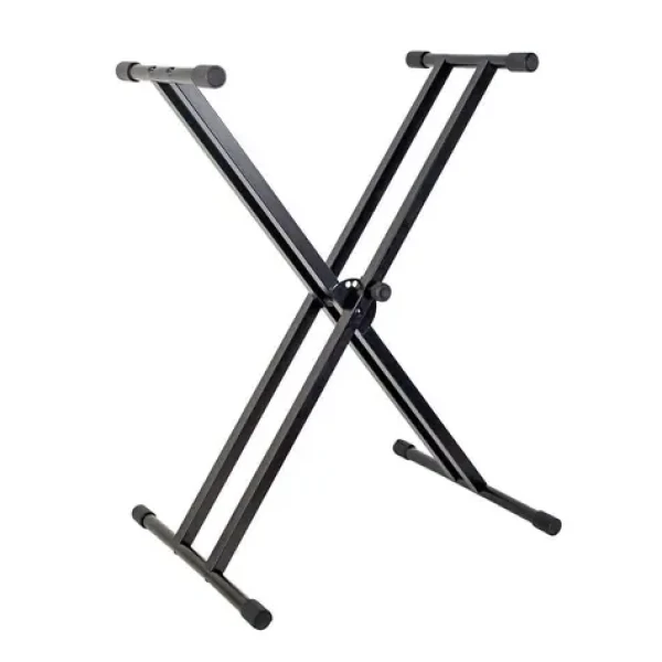SSQ KS2 grafitová / Stojan na klávesy / dvojitý / výška 62-97 cm / šířka 32-82 cm (SS-1930)