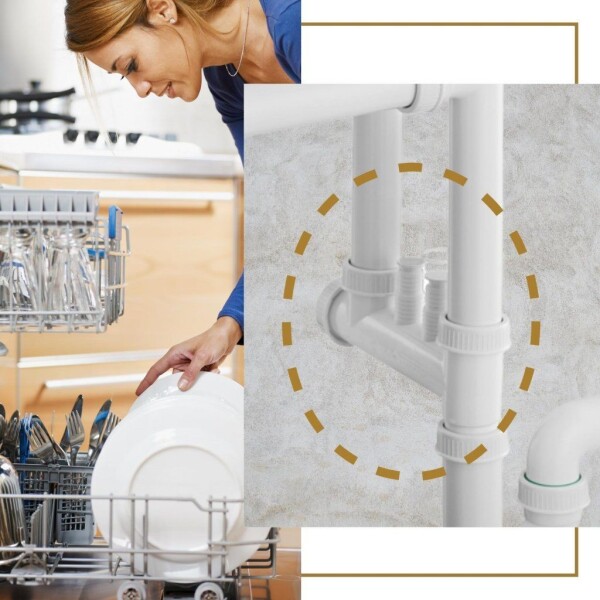 MEXEN - Sifon s automatickou zátkou pro odpad 2-komorového kuchyňského dřezu, chromový 66921-00