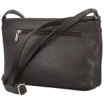 Módní dámská kožená crossbody kabelka Ofelie, tmavě hnědá