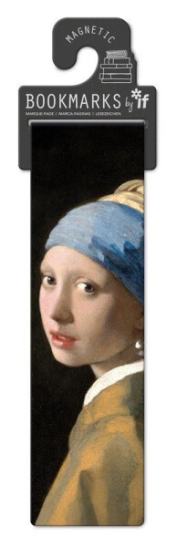 Umělecká magnetická záložka - Dívka s perlou