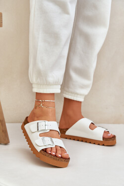 Klasické dámské pantofle Big Star LL274480 bílé 40