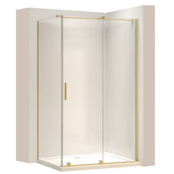 REA/S - Sprchová kabina Montana Gold Brush 130x90 KPL-K2517