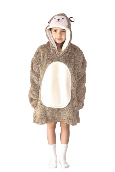 Cozy Noxxiez CH329 Ježek - hřejivá televizní mikinová deka s kapucí pro děti 7 - 12 let