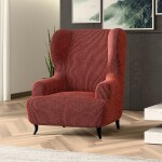 Bielastické potahy COSTINA měděná křeslo ušák (š. 60 - 110 cm)