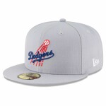 New Era Pánská kšiltovka Los Angeles Dodgers MLB 1958 Cooperstown 59FIFTY Fitted - Šedá Velikost: 7 3/8