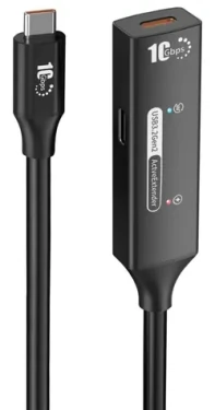 PremiumCord USB-C repeater a prodlužovací kabel M/F 5m / Prodlužovací kabel / USB-C / 10 Gbps / Aluminium (ku31rep5bl)