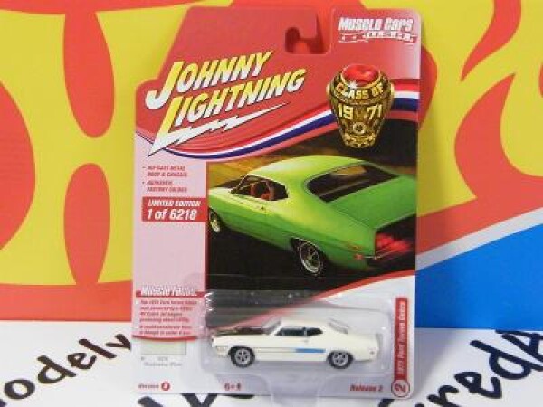 4/22 - 1971 Ford Torino Cobra white - JOHNY LIGHTNING