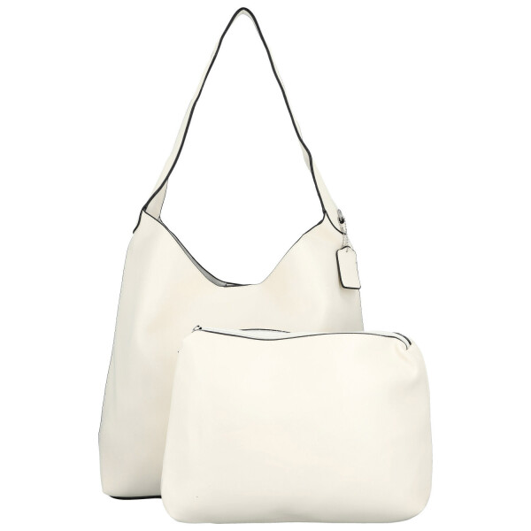 Trendy dámská koženková kabelka na rameno Karix, bílá