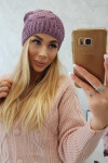 Fleecová čepice Carolina K243 tmavě růžová UNI