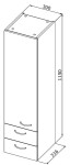 OLSEN SPA - Boční vysoká skříňka VIKY C - Směr zavírání - Pravé (DX) OLNVIKI304P