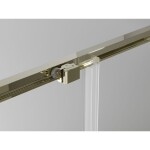 MEXEN - Exo čtvercový posuvný sprchový kout 95 x 95, transparent, zlato 8111-095-095-50-00