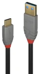 Lindy USB-C - USB-A 0,5 m černá / Kabel / USB 3.2 / 10 Gbit/s (36910)