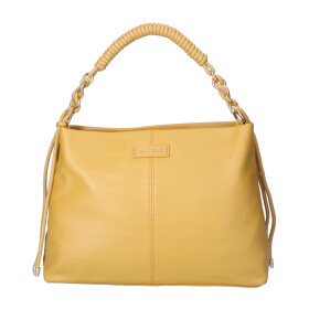 Luxusní dámská koženková kabelka do ruky MaxFly Bodi, žlutá