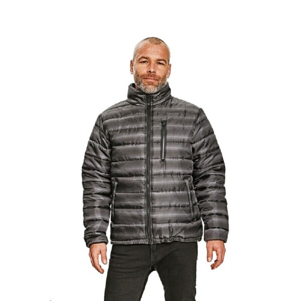 Bunda OUSTON pánská prošívaná se stojáčkem, 100% polyester DOPRODEJ!!! S černá