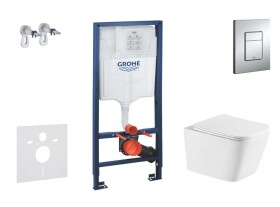 GROHE - Rapid SL Set předstěnové instalace, klozetu Arkas I a sedátka softclose, tlačítko Skate Cosmopolitan, chrom SANI11BA1111