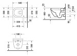 DURAVIT - Starck 3 Závěsné WC se sedátkem SoftClose, Rimless, s WonderGliss, bílá 45270900A11
