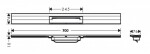 HANSGROHE - RainDrain Flex Lineární sprchový žlab s nerezovým roštem 700, ke stěně, zkrátitelný, leštěný vzhled zlata 56050990