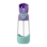 B.box Láhev na pití s brčkem 450 ml - lilac pop