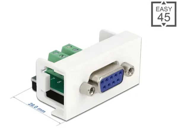 DeLock Easy 45 D-Sub9 (F) - Terminal Block 10 Pin / Modul / 22,5 x 45 mm (81350)