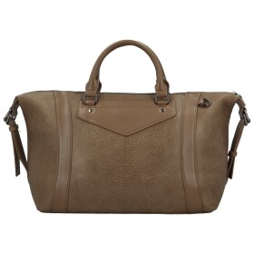 Módní dámská koženková kabelka do ruky Marilla, tmavě béžová