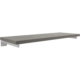 CERANO Deska pod umyvadlo Navira Pro + 2 skryté konzole - betonově šedá - 80x46x3,6 cm