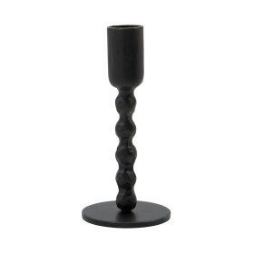 House Doctor Železný svícen Mala Black 13,5 cm, černá barva, kov