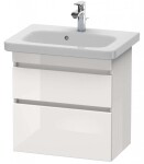 DURAVIT - DuraStyle Umyvadlová skříňka Compact, 61x58x37 cm, 2 zásuvky, lesklá bílá DS647902222