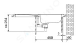 FRANKE - Euroform Nerezový dřez EFL 614-78, 780x475 mm, tkaná struktura 101.0684.387