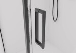 CERANO - Sprchový kout Porte L/P - 8 mm - černá matná, transparentní sklo - 90x70x195 - otočný CER-413573