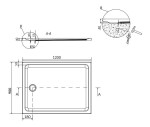 CERSANIT - Sprchová vanička obdélníková TAKO 120x90x4 šedá mat S204-037