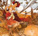 Nástěnný kalendář 2027 vázankový Helma Alfons Mucha