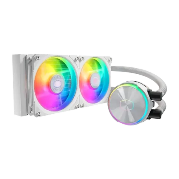 Cooler Master PL240 Flux bílá / 2x 120mm / 2300 RPM @ 32dB / 72.4 CFM / AMD + Intel (MLY-D24M-A23PZ-RW)