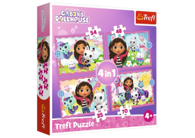 Mamido Puzzle Dobrodružství Gabby 4v1 Trefl