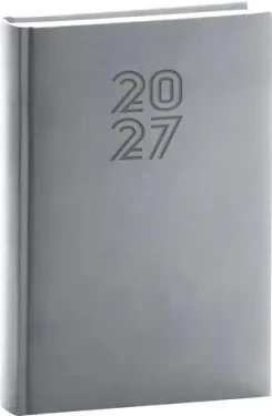 NOTIQUE Denní diář Aprint 2027 šedý / 15 x 21 cm