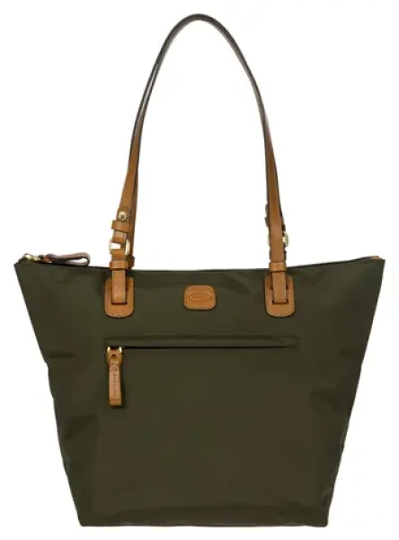 Bric's X-Bag Shopping Medium Sportina olivová / Kabelka / nylon / kožené detaily (8016623887173)