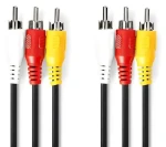 Nedis Kompozitní video kabel 3x RCA - 3x RCA černá / Kabel / 480p / 2 m (CVGL24300BK20)