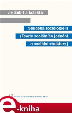 Soudobá sociologie II. Teorie sociálního jednání a sociální struktury - Jiří Šubrt e-kniha