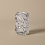 Ferm Living Skleněná váza Virelle Clear 18 cm, čirá barva, sklo