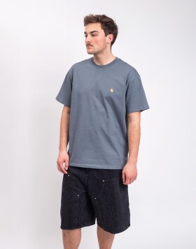 Tričko Carhartt WIP S/S Chase T-Shirt Cozy Blue/Gold