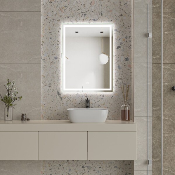 Erga Harper, LED zrcadlo 60x80cm, 2185 lm, 6500K, přední/zadní osvětlení, ERG-V01-113-6080-00