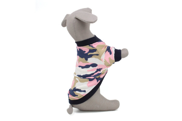 Camo maskáčová mikina pro psa Barva: Růžová, Délka zad (cm): 30, Obvod hrudníku: 36 - 42 cm