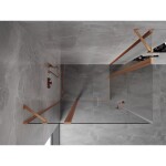 MEXEN/S - Mist Duo sprchový kout dveře křídlové 95 x 90, transparent, měď kartáčovaná 8A4-095-090-65-00