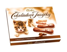 Carla Čokoládové jazýčky mléčné 100g koťátka