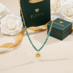 ELENYS Aqualis Drops – pozlacený náhrdelník 18K žluté zlato Délka: 40,5+5,5 cm / max. 46 cm