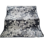 Domtextilu Šedě černá deka s motivem kamenů Šířka: 160 cm | Délka: 210 cm Šířka: 160 cm | Délka: 210 cm