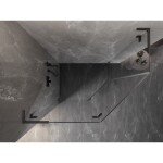 MEXEN/S - Lunar L sprchový kout pětiboký křídlový levá 90x80, transparent, grafit kartáčovaná 831L-090L-080P-66-00-L
