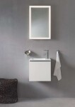 DURAVIT - ME by Starck Nábytkové umývátko 43x30 cm, 1 otvor pro baterii, s WonderGliss, matná bílá 07234332001