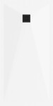 MEXEN/S - Stone+ obdélníková sprchová vanička 200 x 80, bílá, mřížka černá 44108020-B